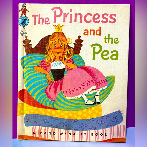 THE PRINCESS AND THE PEA VTG 1965 HARDCOVER BOOK TIP-TOP ELF BOOK FAIRY TALE - Picture 1 of 15